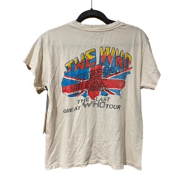 Daydreamer The Who Invades America Short Sleeve Tour Tee In White (S) - Picture 6 of 14